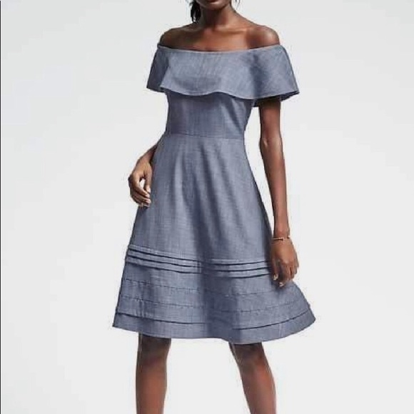 banana republic off the shoulder dress